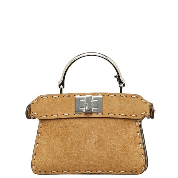 Authentic Fendi Micro Suede Peekaboo Bag - Picture 4 of 9